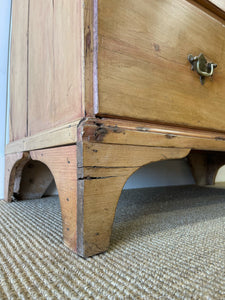 An 18th Century English Pine Linen Press Cupboard
