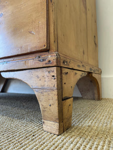 An 18th Century English Pine Linen Press Cupboard