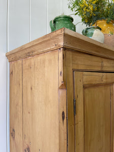 An 18th Century English Pine Linen Press Cupboard