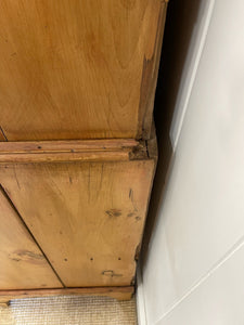 An 18th Century English Pine Linen Press Cupboard