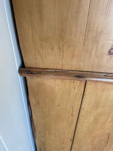 An 18th Century English Pine Linen Press Cupboard