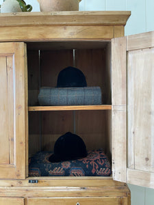 An 18th Century English Pine Linen Press Cupboard