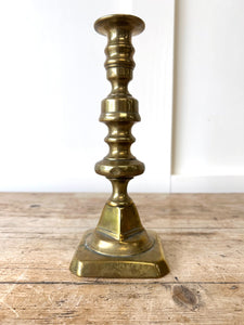 A Pair of Antique Brass Candlesticks