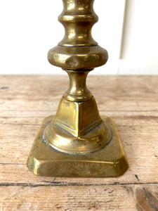A Pair of Antique Brass Candlesticks