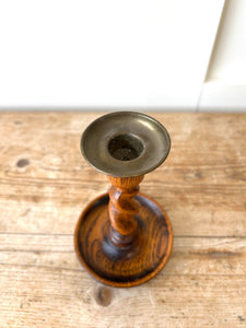 A Pair of Early 20th Century Barley Twist Candlesticks
