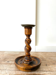 A Pair of Early 20th Century Barley Twist Candlesticks
