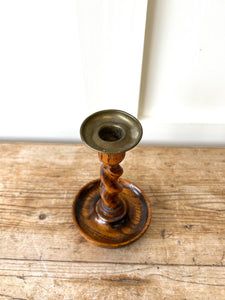 A Pair of Early 20th Century Barley Twist Candlesticks