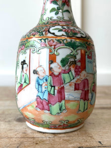 A Pair of Antique Chinese Vases with Beautiful Floral Chinoiserie Motif