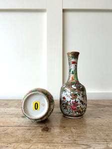 A Pair of Antique Chinese Vases with Beautiful Floral Chinoiserie Motif