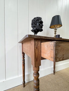 Antique English Country Pine Side Table c1890