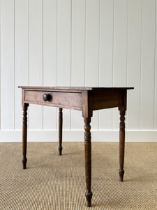 Antique English Country Pine Side Table c1890