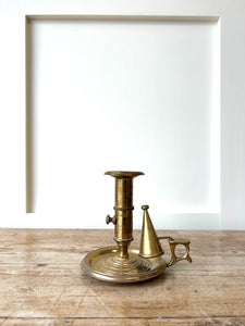 An Old Brass Chamber Stick