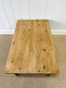 Antique English Country Pine Coffee Table c1890