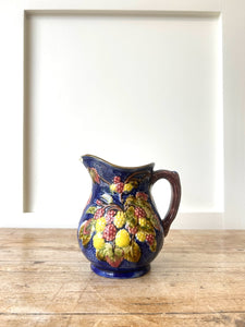 Vintage Majolica Blackberry Pitcher