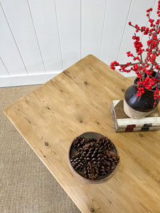 Antique English Country Pine Coffee Table c1890