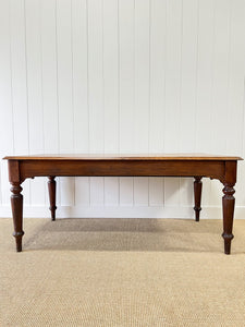 A Welsh Pitch Pine Boys School 6ft Dining Table c1850