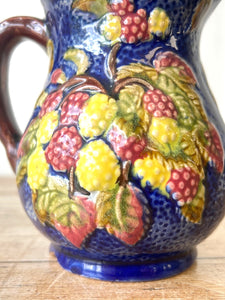 Vintage Majolica Blackberry Pitcher
