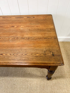 A Welsh Pitch Pine Boys School 6ft Dining Table c1850