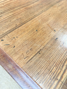 A Welsh Pitch Pine Boys School 6ft Dining Table c1850