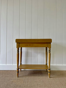 An English Country Pine Painted Galleried Washstand or Console c1860
