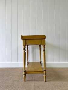 An English Country Pine Painted Galleried Washstand or Console c1860