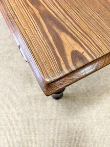 A Welsh Pitch Pine Boys School 6ft Dining Table c1850