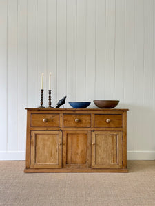 An English Country Pine Buffet Sideboard c1890
