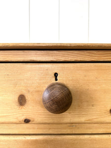 A 19th Century English Pine Chest of Drawers/Dresser with Tulip Feet