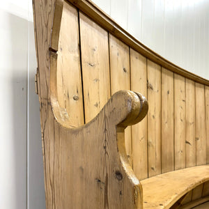 An English 19th Century Curved Bench or Settle