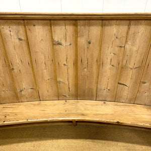 An English 19th Century Curved Bench or Settle