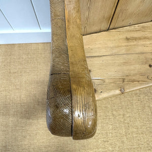 An English 19th Century Curved Bench or Settle