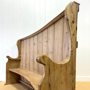 An English 19th Century Curved Bench or Settle