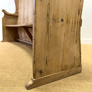 An English 19th Century Curved Bench or Settle
