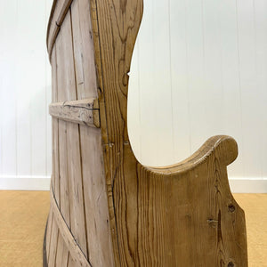 An English 19th Century Curved Bench or Settle