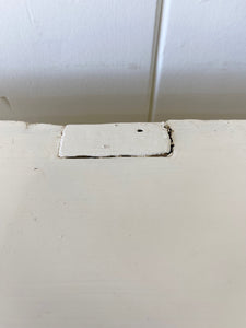 Antique English Country Cream Painted Pine Side Table c1800