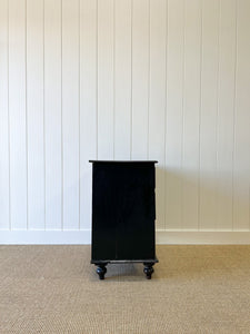 A Small English Ebonized Black Chest of Drawers/Dresser on Tulip Feet c1890