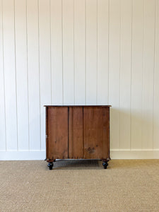 A Small English Ebonized Black Chest of Drawers/Dresser on Tulip Feet c1890