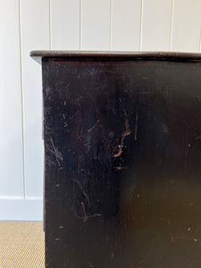 A Small English Ebonized Black Chest of Drawers/Dresser on Tulip Feet c1890