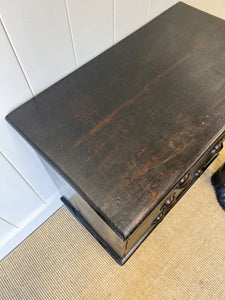 A Small English Ebonized Black Chest of Drawers/Dresser on Tulip Feet c1890