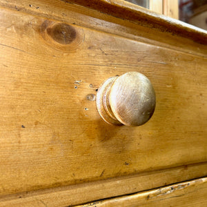 A 19th Century English Pine Bookcase Cabinet or Hutch