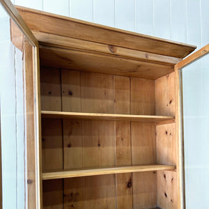 A 19th Century English Pine Bookcase Cabinet or Hutch
