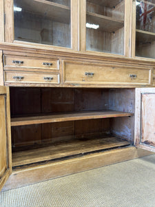 A 19th Century English Pine Bookcase Cabinet or Hutch