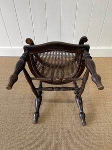 An English Country Oak Bow Arm Chair c1830