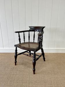An English Country Oak Bow Arm Chair c1830