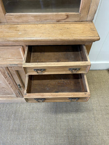 A 19th Century English Pine Bookcase Cabinet or Hutch
