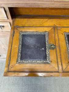 A 19th Century English Pine Bookcase Cabinet or Hutch