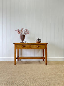 Antique English Country Pine Console Table c1890