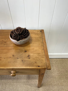 Antique English Country Pine Console Table c1890