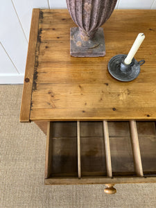 Antique English Country Pine Console Table c1890