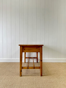 Antique English Country Pine Console Table c1890